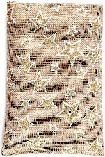 Νβ101 Fabric Christmas Pouch for Gift Brown 12x18cm.