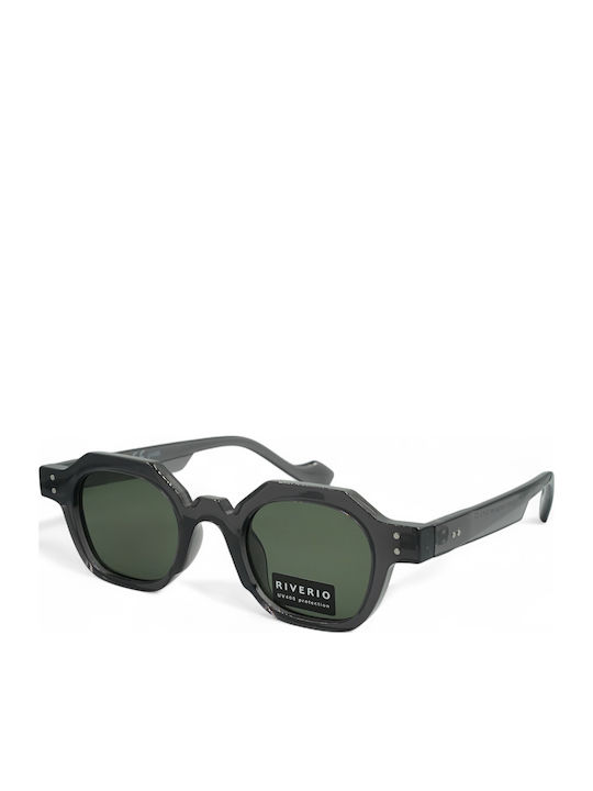 Riverio Unisex Γυαλιά Ηλίου με Γκρι Κοκκάλινο Σκελετό και Διάφανο Φακό RVD30072