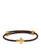 Moero Women's Bracelet with Cross design made of Silver Gold Plated