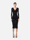 Midi Evening Dress Black
