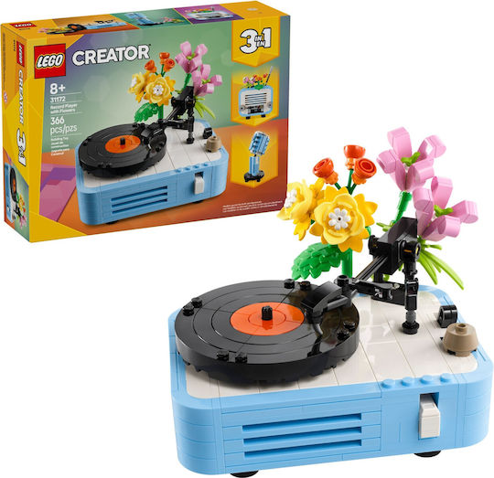 LEGO Lego Creator 3 in1 Plattenspieler Mit Blumen Für 8+ Jahre 366Stücke