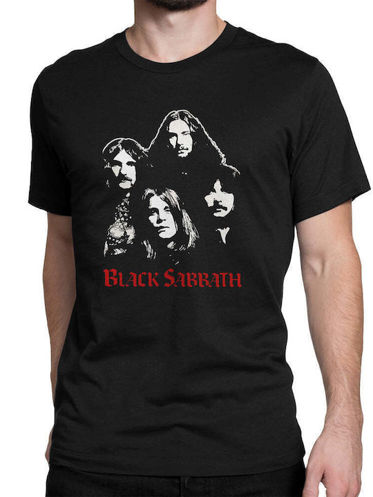 Black Sabbath Gruppe Unisex Bedrucktes T-shirt Schwarz Black Sabbath Gruppe Unisex Bedrucktes T-shirt Schwarz