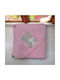 Blue Kids Baby Bathrobe Hooded Pink 80x80cm