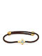 Moero Women's Bracelet with Cross design made of Silver Gold Plated