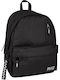 Must Team Monochrome Double School Bag Backpack Black 25Liters
