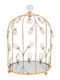 Keskor Metallic Round Decorative Tray with Mirror 18x18x28cm