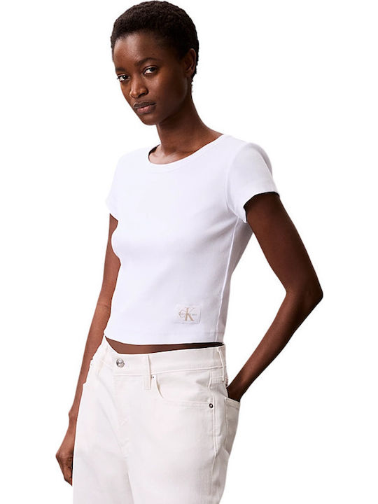 Calvin Klein Bluza Brilliant Albă Calvin Klein Bluza Brilliant Albă