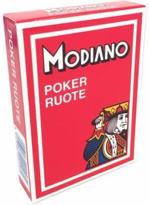 Playing Cards Modiano Cristallo Plasticized Single Red 303106