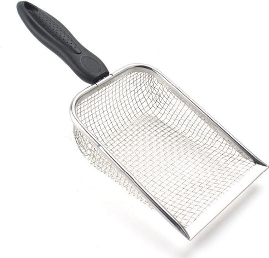 Stainless Steel Cat Litter Cleaning Shovel 27.5x10x5cm/4.3×4.3mm