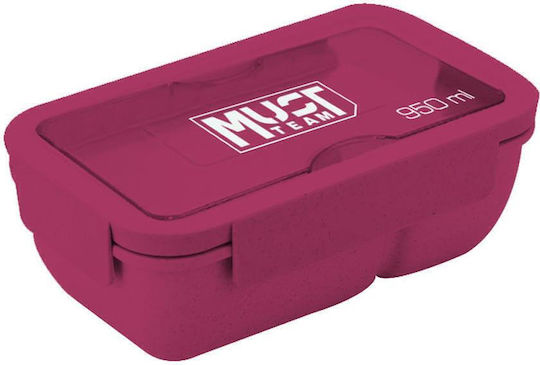 Must Team Microwave Plastic Lunch Box Purple 950ml