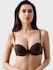 Push Up Strapless Bra Brown