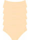 High Waist Women's String MultiPack Beige