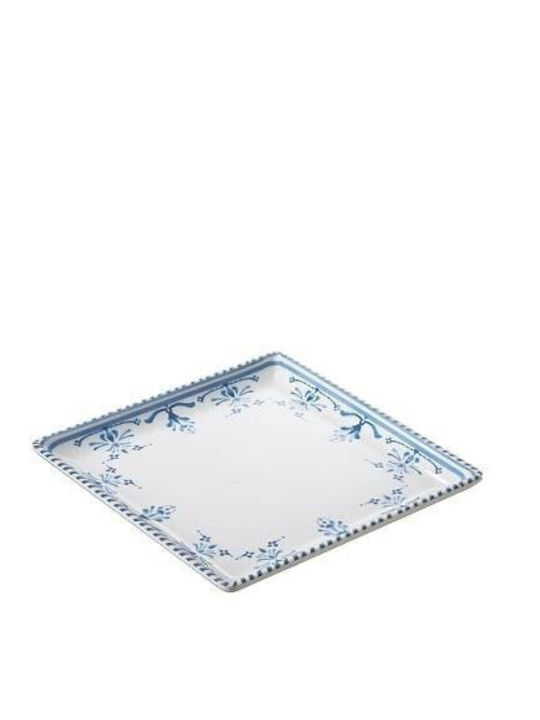 Leone Πιάτο Ρηχό Τετράγωνο από Μελαμίνη Λευκό 17x17cm