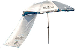 Maui & Sons Ομπρέλα 1.9m με Σκίαστρο Μπλε με Σκίαστρο