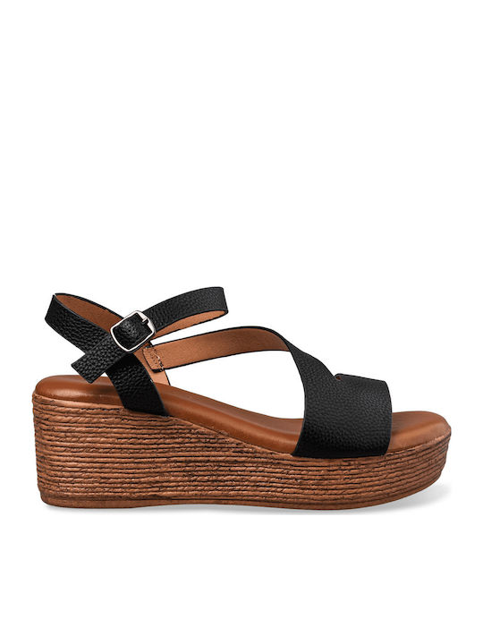 Envie Shoes Летни дамски платформи Кафяви