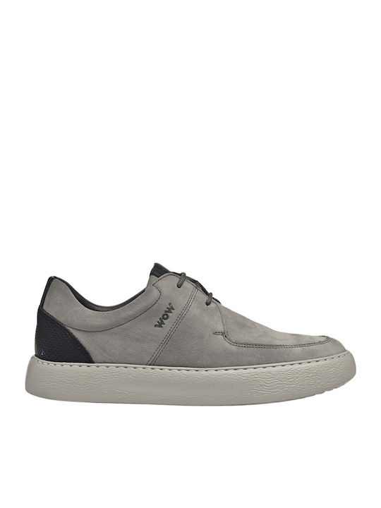 Kricket Men's Leather Casual Shoes Gray