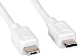 Roline Cablu 11.02.8751 De La Usb Micro B 5-Pini La Usb Micro A Masculin 1.8m Alb Roline Cablu 11.02.8751 De La Usb Micro B 5-Pini La Usb Micro A Masculin 1.8m Alb