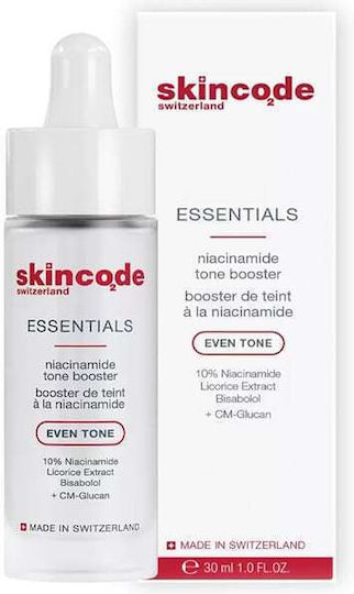 Skincode Essentials Even Tone Serum Booster For Face With Niacinamide For Brightening And Dark Spots 30ml