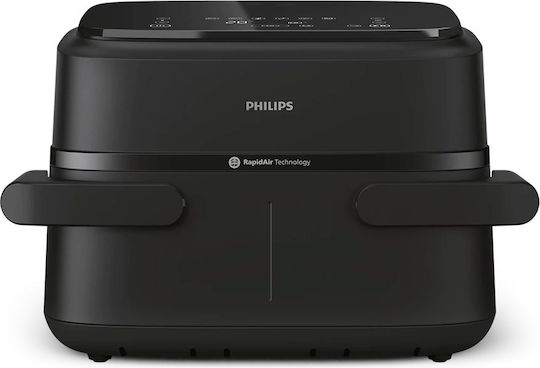 Philips Series 1000 Heißluftfritteuse mit Doppel-Abnehmbarer Korb 7.1Es Schwarz