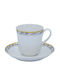 Ionia Set of Cups Tea Porcelain White 220ml 6pcs