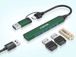 Canyon USB Hub 4 Ports USB-A CNS-TDS02GR Canyon USB Hub 4 Ports USB-A CNS-TDS02GR