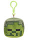 Μπρελόκ Κύβος Zombie Minecraft Πράσινο Λούτρινο 6cm