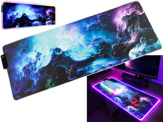 Verk Group Gaming Mouse Pad XXL (900mm) με RGB Φωτισμό μέσω USB Γκρι