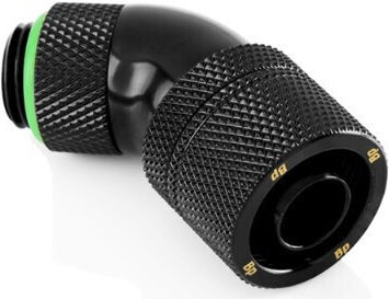 Bitspower Conector 45 de Grade G1/4 Inch Masculin la 16/10mm Rotativ Negru Mat