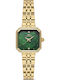 Ferro Womens Battery Watch With Gold Metal Bracelet