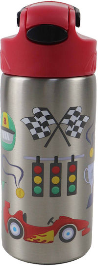 Gim Kids Water Bottle Thermos Stainless Steel with Straw 500ml (Various Designs/Colours)