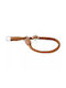 Leather Choke Collar Hunter Training Collar Round Soft Elk M-L Cognac