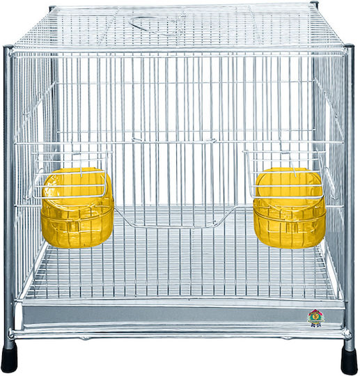 Klouvotechniki Vogelkäfig Zuchtbrett 40x27x36cm. Silber