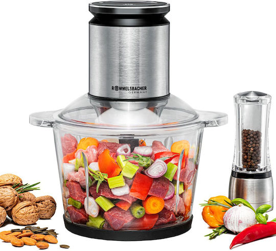 Rommelsbacher Миксер 800W с Контейнер 2.7л и Каната на Блендера Сребрист
