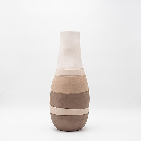 Decorative Vase Ecru 18x18x44.5cm