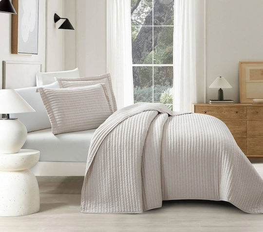 Liolios Home Покривало King Size Бежов 260x240см
