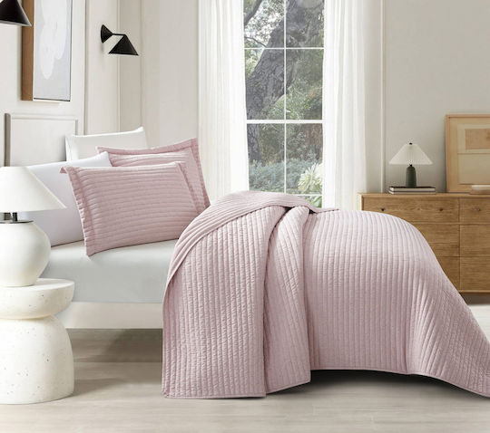 Liolios Home Покривало Полутораспално Прашна роза 180x240см