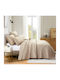 Liolios Home Bedspead Κουβερλί Υπέρδιπλο Microsatin Beige 240x250cm