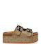 Women's Flat Sandals Flatforms in Black Color
