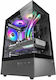 Mars Gaming MCXO Gaming Midi Tower Κουτί Υπολογιστή με Πλαϊνό Παράθυρο Μαύρο