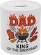 Dad "King Backyard" Porcelain Money Box With Lid