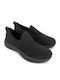 Stoff Herren Slip-Ons Schwarz
