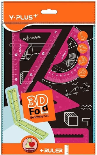 Σετ Γεωμετρικών Οργάνων 3d Ροζ 4τμχ./30εκ Y-plus+