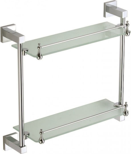 Inter Ceramic An der Wand montiert Badezimmerregal Silber