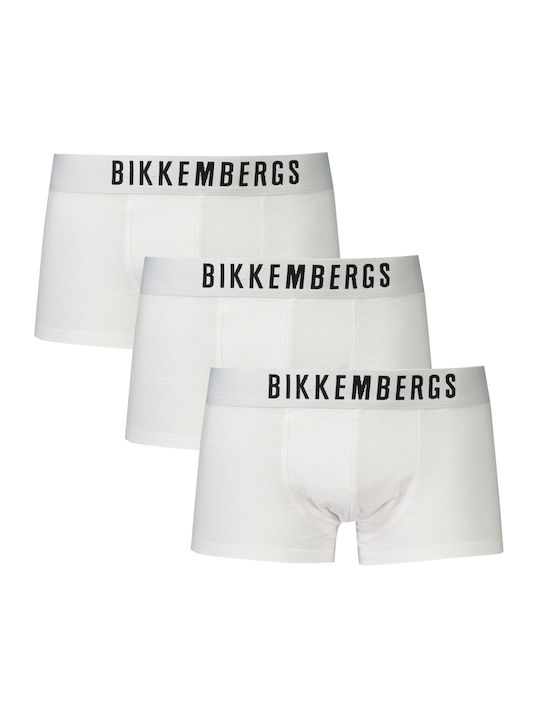 Bikkembergs Men's Boxers 3Pack White Bikkembergs Men's Boxers 3Pack White