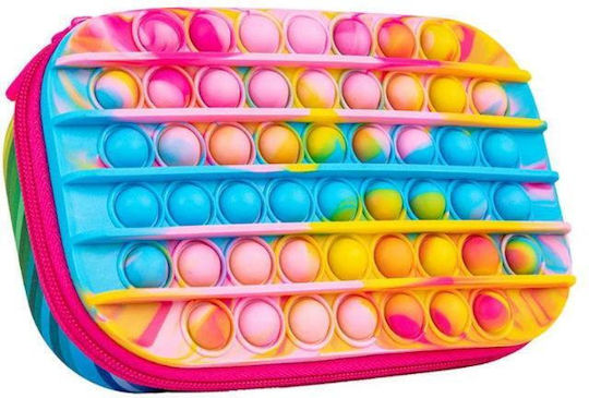 Zipit Zip & Pop Storage Box Rainbow Glow Multicolor Zipper Pencil Case