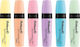 Set 6 Pelikan 490 Highlighters Pastel Colors Yellow Orange Pink Purple Blue Green