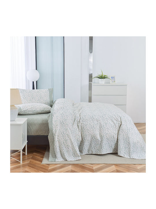 Liolios Home Σετ Σεντόνια Υπέρδιπλα 245x270εκ. Λευκό (4τμχ)