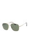 Paolo Moss Men's Sunglasses with Silver Metal Frame and Green Mirror Lens 2013013721-g15