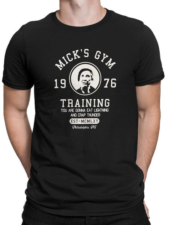 Rocky Mick's Gym All Time Classic Unisex Cotton Black T-shirt