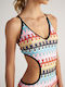 Swimsuit With Cutouts Blue